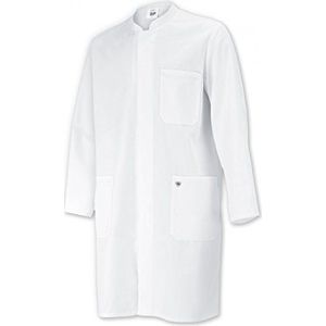 BP 1654 400 unisex mantel van duurzaam gemengd weefsel wit, maat Ml
