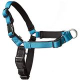 PetSafe Easy Walk Deluxe-harnas, scheurbestendig looptuigje voor honden, gevoerd ontwerp, incl. 1,8 m riem, L-oceaanblauw/zwart
