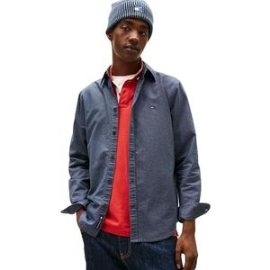 Tommy Jeans Tjm Reg Oxford Shirt Ext DM0DM22836 Hemd L/S, blauw (Dark Night Navy), L, heren, blauw (Dark Night Navy), L