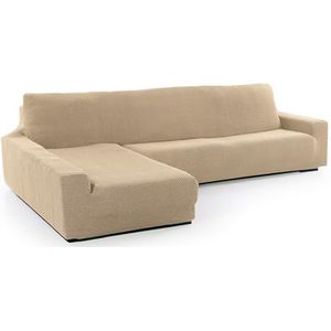 SOFASKINS® Super elastische chaise longue-overtrek, bankovertrek links, lange armleuning, ademend, comfortabel en duurzaam, compatibele afmetingen van de bank (210-340 cm), kleur beige