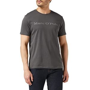 Marc O'Polo Heren T-shirt met inside-print, comfortabel bovendeel van biologisch katoen, casual shirt met korte mouwen, Grijs (Gray Pins), XS