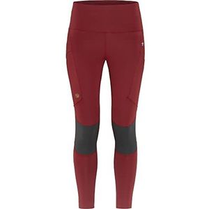 Fjällräven Abisko Trekking Tights Pro W Sportbroek voor dames, Pomegranaat Rood IJzer Grijs, L