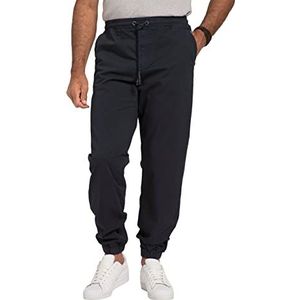 JP 1880, Heren grote maten, chino Flexnamic, elastische tailleband, moderne rechte pasvorm, Donkerblauw, 54