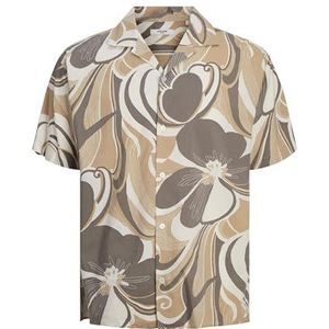 JPRBLAPALMA Resort Shirt S/S SN, Travertine/pasvorm: relaxed fit, XL