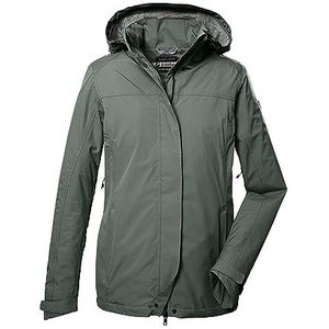 killtec Dames Functioneel jack met afritsbare capuchon/outdoorjack is waterdicht KOS 11 WMN JCKT, pale green, 38, 41260-000