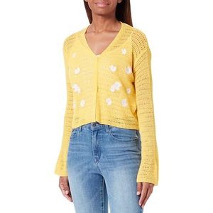 nascita Dames cropped gebreide jas 12422917-NA03, geel, XS/S, geel, XS/S