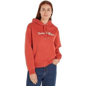 Tommy Hilfiger Dameshoodie met capuchon, rood (terra Red), S