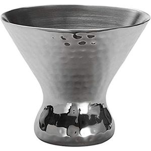 American Metalcraft DWCH7 dubbelwandig Martini-glas, roestvrij staal, gehamerd, 200 ml, 11,4 cm diameter, 9,5 cm hoogte