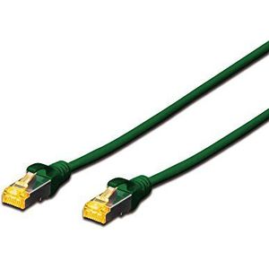 DIGITUS LAN kabel Cat 6A - 10m - RJ45 netwerkkabel - S/FTP afgeschermd - Compatibel met Cat-6 & Cat-7 - Groen
