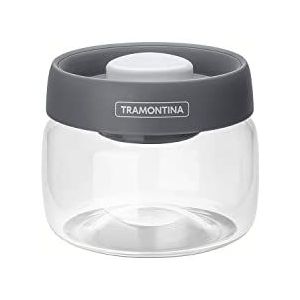 Tramontina Purezza Voorraadpot, 0,4 l, vacuümdeksel, glas, vershouddoos, 11,1 cm, transparant