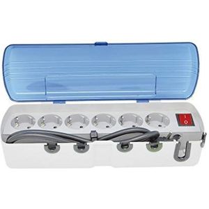 B. Multi 6T blauw met anti-stofkap + kabel + interface. Dit veelzijdige apparaat zorgt voor meerdere verbindingen, organiseert efficiënt zijn functionaliteit en beschermt deze tegen stof.