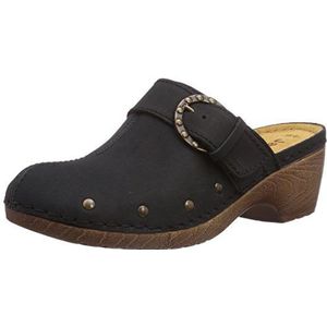 Jana 27303 clogs voor dames, zwart, 36 EU Breed