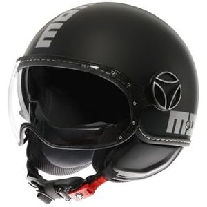 Momodesign - FGTR Evo E2206 - Jethelm - Matzwart/Zilver - 100% ABS