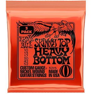 Ernie Ball Skinny Top Heavy Bottom Slinky 3 Pakjes Elektrische Gitaarsnaren, Dikte 10-52