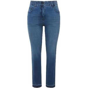 Ulla Popken, Dames grote maten, jeans Sammy, met open zoom, blauw, 45W x 32L