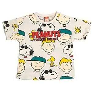Koton Babyboy Snoopy T-shirt gelicentieerd korte mouwen ronde hals katoen, ecru design (0d1), 9-12 Maanden