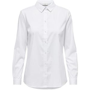 JDY Mio L/S Shirt voor dames WVN Noos Blouse, wit (wit), 38