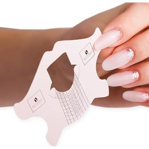 Mistero Milano Nagelsjabloon - nagelverlengingssjabloon - nagels zelf maken - nagelstempel - gelnagels - acrylnagels - zelfklevende nagelkunststickers voor manicure - 100 stuks