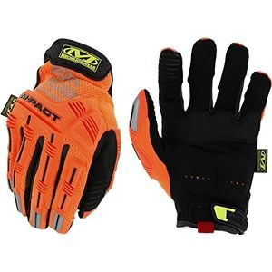 Mechanix Wear: Hi-Viz M-Pact werkhandschoenen - aanraakbestendig, slagbescherming, absorbeert trillingen (XXL, fluorescerend oranje)