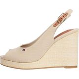 Tommy Hilfiger - Flag High Wedge Espadrilles - Beige Horseradish - Dames
