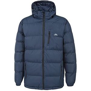 Trespass Clip, Navy, M, warm gewatteerde waterdichte jas met afneembare capuchon voor mannen, medium, blauw