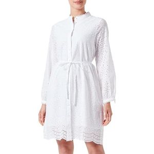 SELECTED FEMME Dames Slftatiana Ls Short Embr Dress Noos blousejurk, wit (bright white), 40