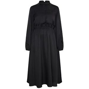 NAEMI Midi-jurk voor dames, zwart, XXL