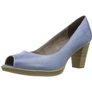 Jana Ocanok, Peep-Toe voor dames, Blauw Blau Denim 802, 37 EU