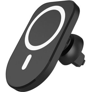 XtremeMac Draadloze Auto-oplader met Magnetische Houder voor iPhone 12/13/14 Pro/Max/Plus/Mini, MagSafe-compatibel Auto-oplaadstation, Bevestiging aan de ventilatie, Zwart