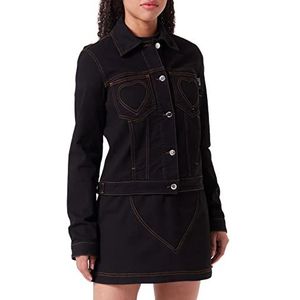 Love Moschino Trucker Jacket voor dames, zwart, 42