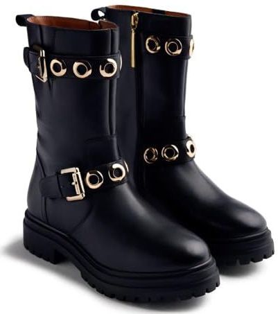 Gioseppo - Bellaire - Bikerlaarzen - Goud - Leren Bovenwerk