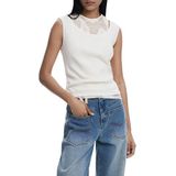 Desigual - Shirt - Wit - Mouwloos - Normale Pasvorm