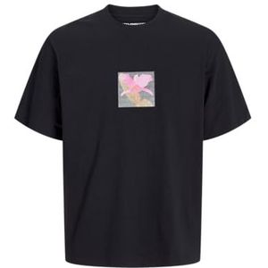 Jack & Jones Jcointerlude Patch Tee Ss Crew Neck, zwart, XL
