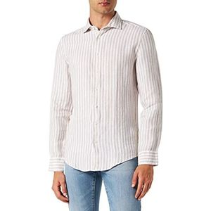 Seidensticker Men's Slim Fit shirt met lange mouwen, beige, 42, beige, 42