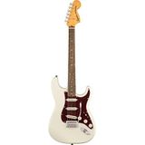 Squier door Fender Classic Vibe 70's Stratocaster elektrische gitaar SSS Full Olympisch Wit