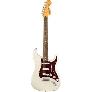 Squier door Fender Classic Vibe 70's Stratocaster elektrische gitaar SSS Full Olympisch Wit