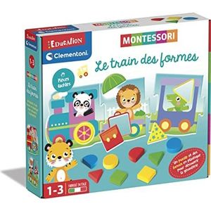 Clementoni - De trein van vormen - Montessori - educatief spel - puzzel en vormen van kunststof voor het ontdekken van de geometrie - stukjes reliëf - voor kinderen van 1 tot 3 jaar