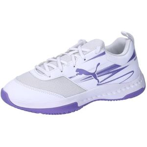 PUMA Varion Ii Jr Indoor Court Schoen voor kinderen, uniseks, Puma Witte Lavendel Alert, 36 EU