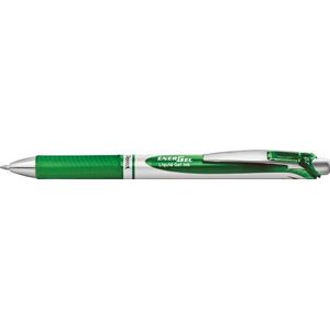Pentel EnerGel BL77-D Gel-Ink Roller balpen met drukknopmechanisme 0,35 mm - groen (Pack van 12)