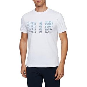 Hackett London Heren linnen JSY Soft Trim T-shirt, wit (wit), S, Wit (wit), S