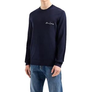 Armani Exchange - 8NZM5AZM1YZ1510 - Trui - Marineblauw - Acryl - Gebreid Logo