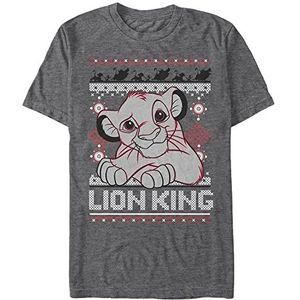 Disney The Lion King - Simba Holiday Unisex Crew neck T-Shirt Melange Black XL
