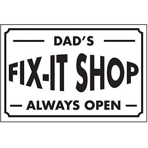 VSafety NV063BF-R Dad's Fix - It Shop/Always open bord, 400mm x 300mm