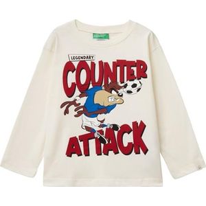 United Colors of Benetton T-shirt voor kinderen en jongeren, Crème., 1 jaar