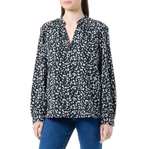 s.Oliver Sales GmbH & Co. KG/s.Oliver Crépe blouse voor dames, met sierboord, crépe blouse met sierboord, zwart, 36