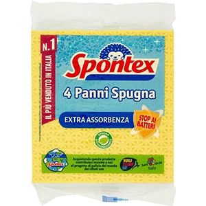 Spontex Cellulose-spons, absorberend, biologisch afbreekbaar, 4 stuks