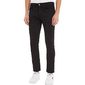 Tommy Hilfiger Austin Slim Tapered Nbks Jeans voor heren, Nieuwe Zwarte Stretch, 36W x 34L