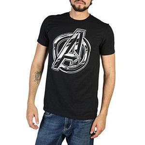 Marvel Heren The Avengers Infinity Logo T-shirt, Zwart, M