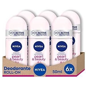 Nivea, Roll-On Deo, 6 verpakkingen à 50 ml Pearl & Beauty