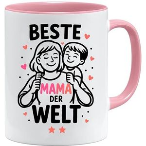 Beste Mama mok, grappig cadeau-idee voor vrouwen, moederdagcadeau met hart, cadeau-idee voor Moederdag, verjaardag